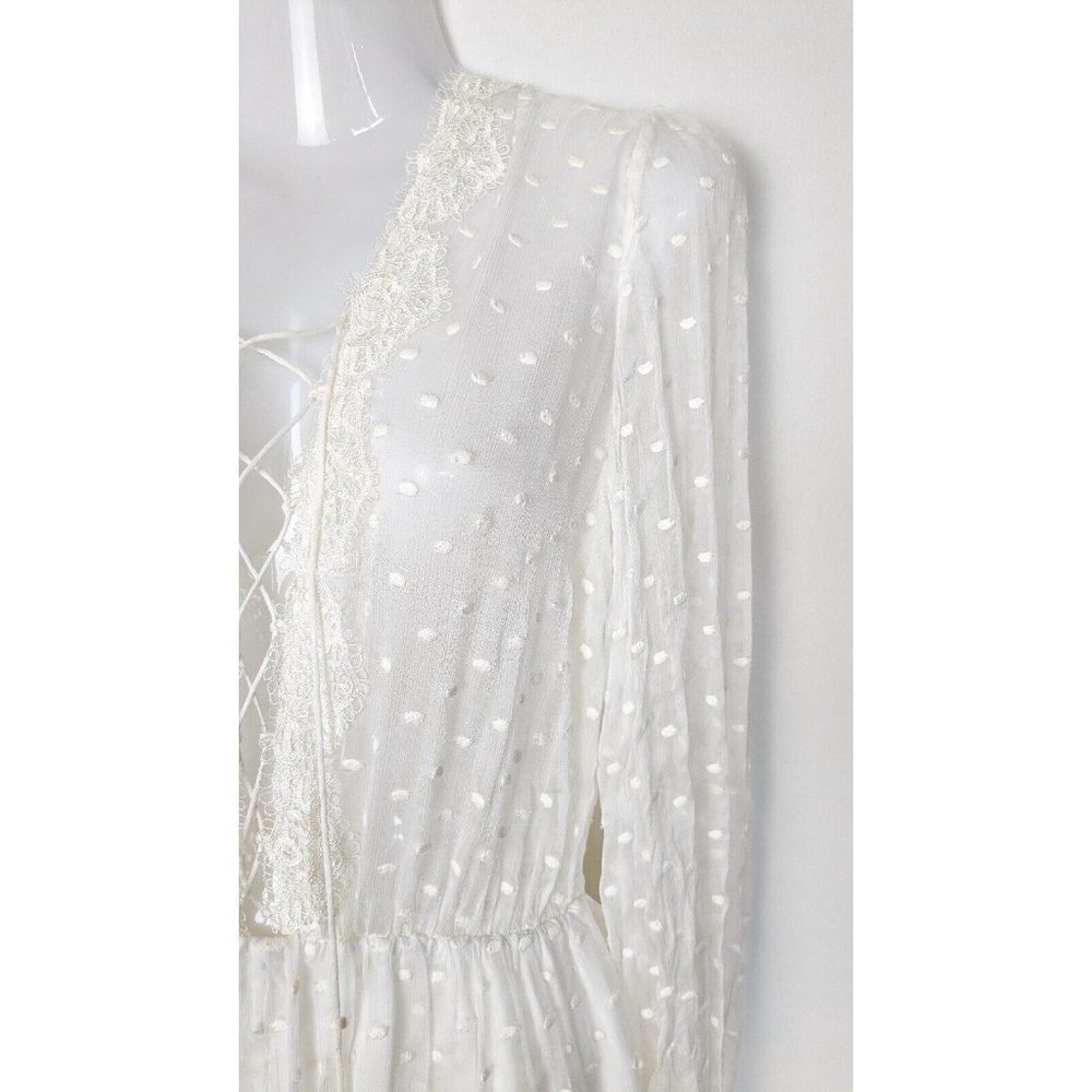 Zimmermann Oleander Lattice Playsuit Silk Size 1 / 10 - Picture 6 of 16